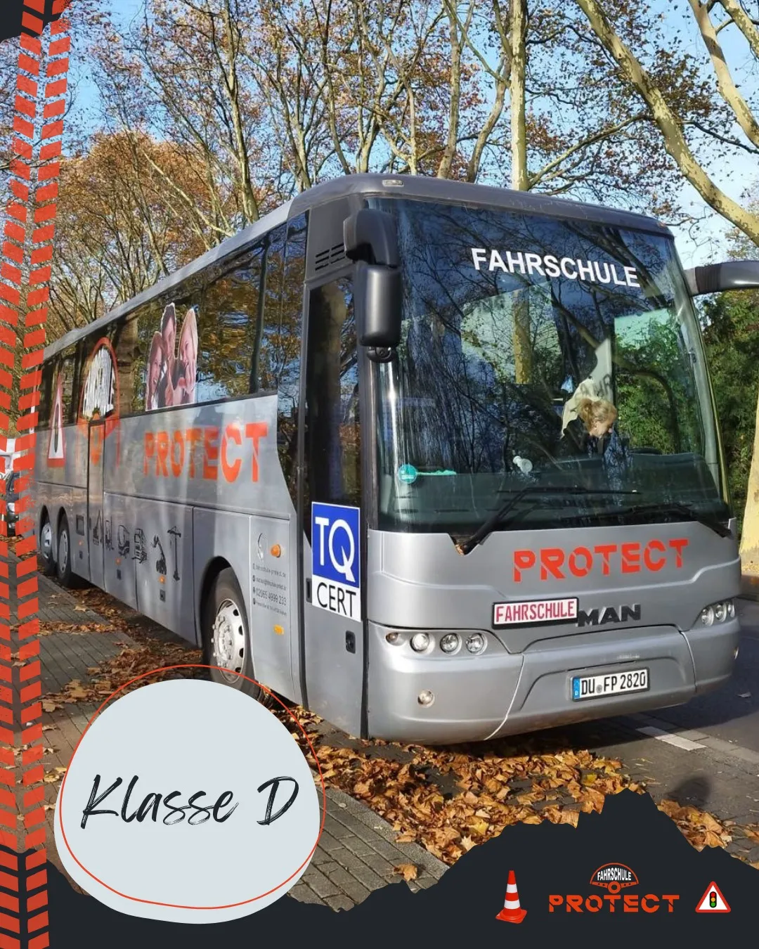 Bus bei der Fahrschule Protect